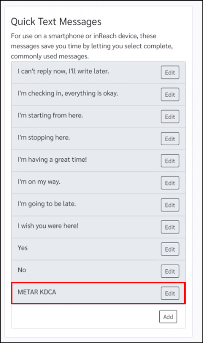 Quick Text Messages